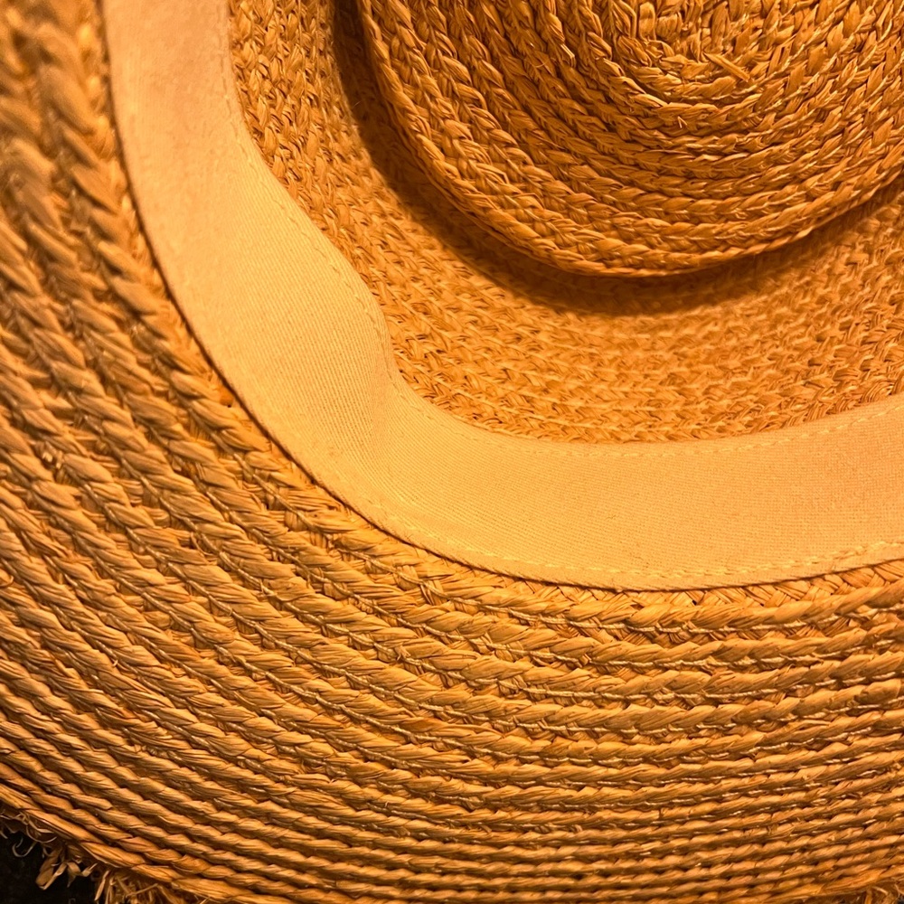 Lack of Color Straw Hat with Ribbon - Picture 4 of 4